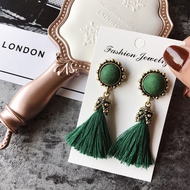 Elegant Brushed Earrings | Women's Jewellery-Green-State of Style