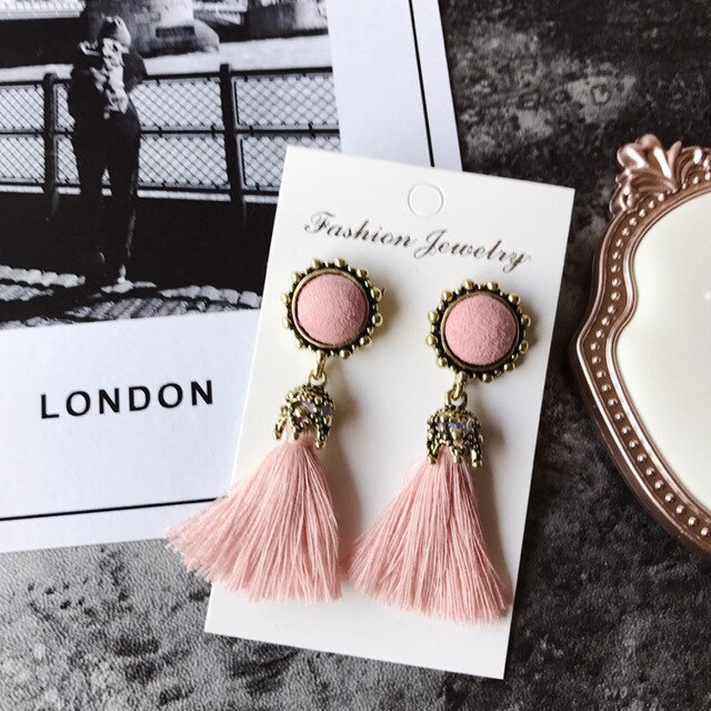 Elegant Brushed Earrings | Women's Jewellery-Pink-State of Style