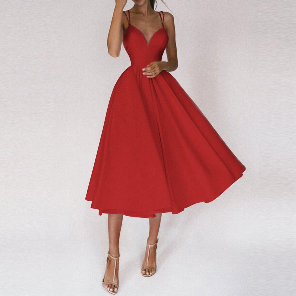 Elegant Classy Dress for Women-Red-S-State of Style