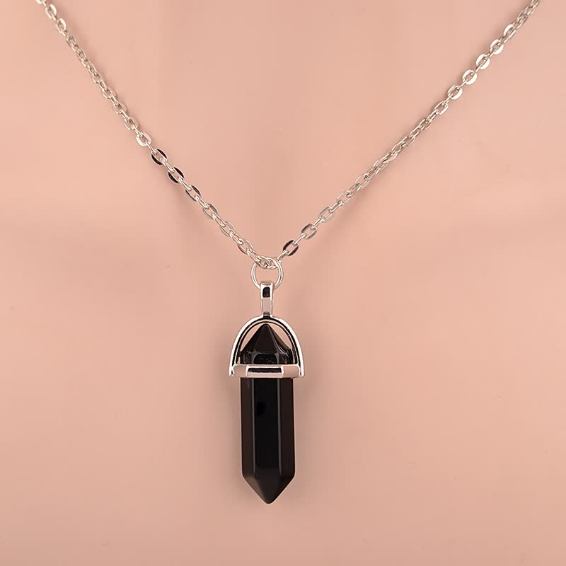 Elegant Crystal Chain Necklace | Women's Jewellery-Black-State of Style