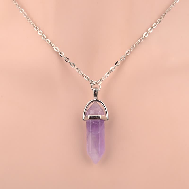 Elegant Crystal Chain Necklace | Women's Jewellery-Purple-State of Style
