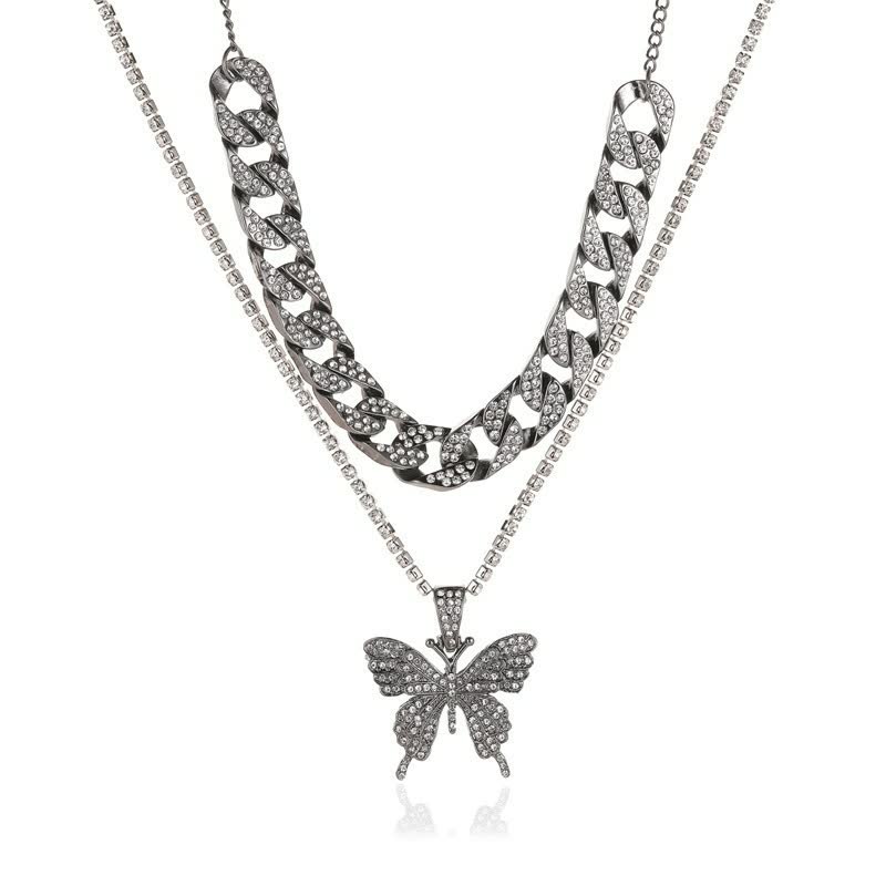 Elegant Cuban Chain Necklace for Women | Statement Jewellery-Black-State of Style
