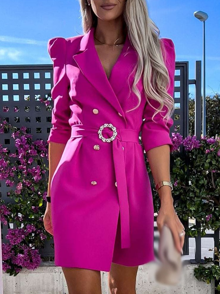 Elegant Dress | BossyDress I | Stylish and Comfortable-Pink-S-State of Style
