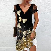 Elegant Dress With Exquisite Details | Perfect For Any Occasion-Gold (butterflies)-S-State of Style
