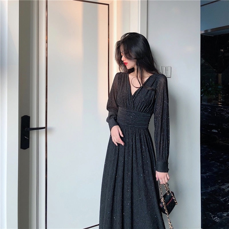 Elegant Evening Gown | Stunning & Graceful-Black-S-State of Style