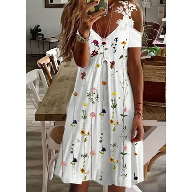 Elegant Flower Dress | Perfect for Any Occasion-Brown-S-State of Style
