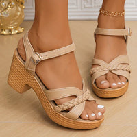 Elegant High-heeled Sandals with Adjustable Ankle Strap – Valencia-Beige-3-State of Style