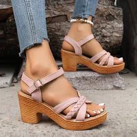Elegant High-heeled Sandals with Adjustable Ankle Strap – Valencia-Pink-3-State of Style
