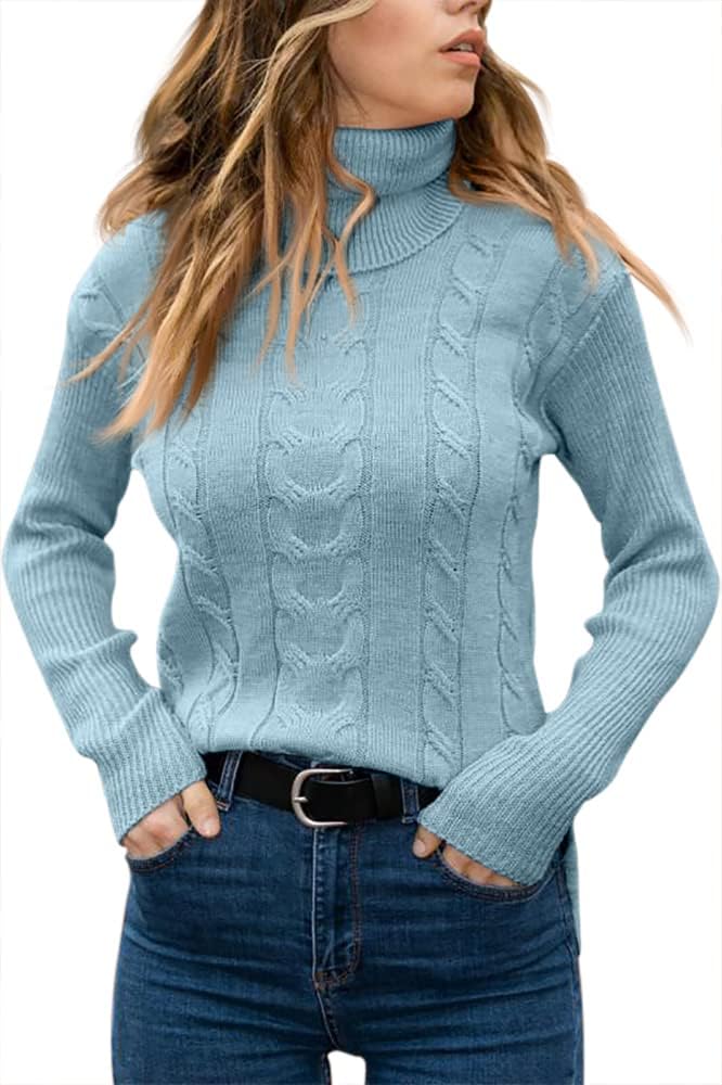 Elegant Knitted Women's Turtleneck Sweater - Denise-Apricot-S-State of Style