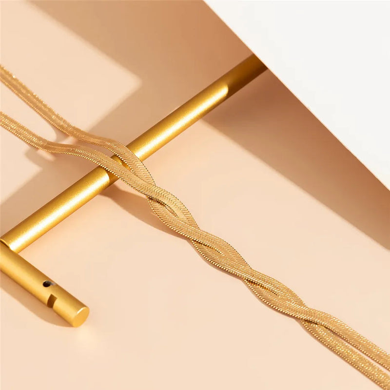 Elegant Long Chain Necklace | Classic Jewellery for Women-Flat Gold-State of Style