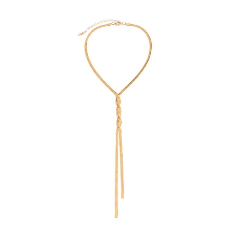 Elegant Long Chain Necklace | Classic Jewellery for Women-Flat Gold-State of Style