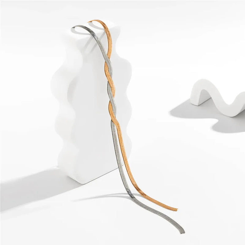 Elegant Long Chain Necklace | Classic Jewellery for Women-Flat Gold-State of Style