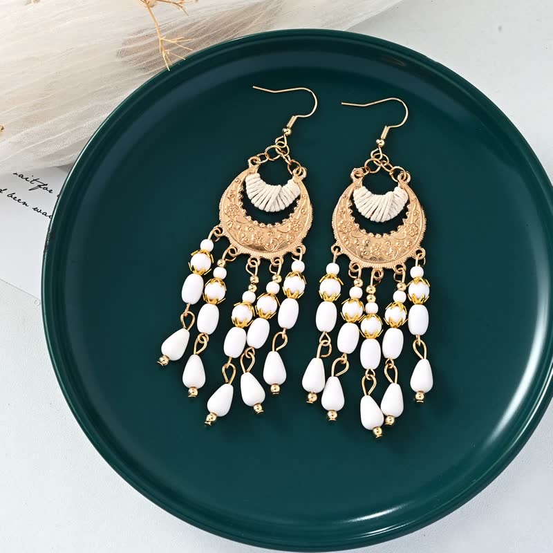 Elegant Long Dangle Earrings | Women’s Fashion Jewellery-Black-State of Style