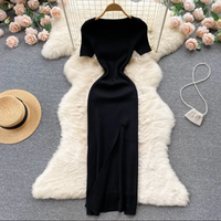 Elegant Long Dress | Comfortable and Stylish-Black-One Size-State of Style