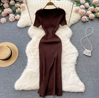 Elegant Long Dress | Comfortable and Stylish-Dark Brown-One Size-State of Style