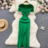 Elegant Long Dress | Comfortable and Stylish-Green-One Size-State of Style