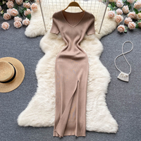 Elegant Long Dress | Comfortable and Stylish-Khaki-One Size-State of Style