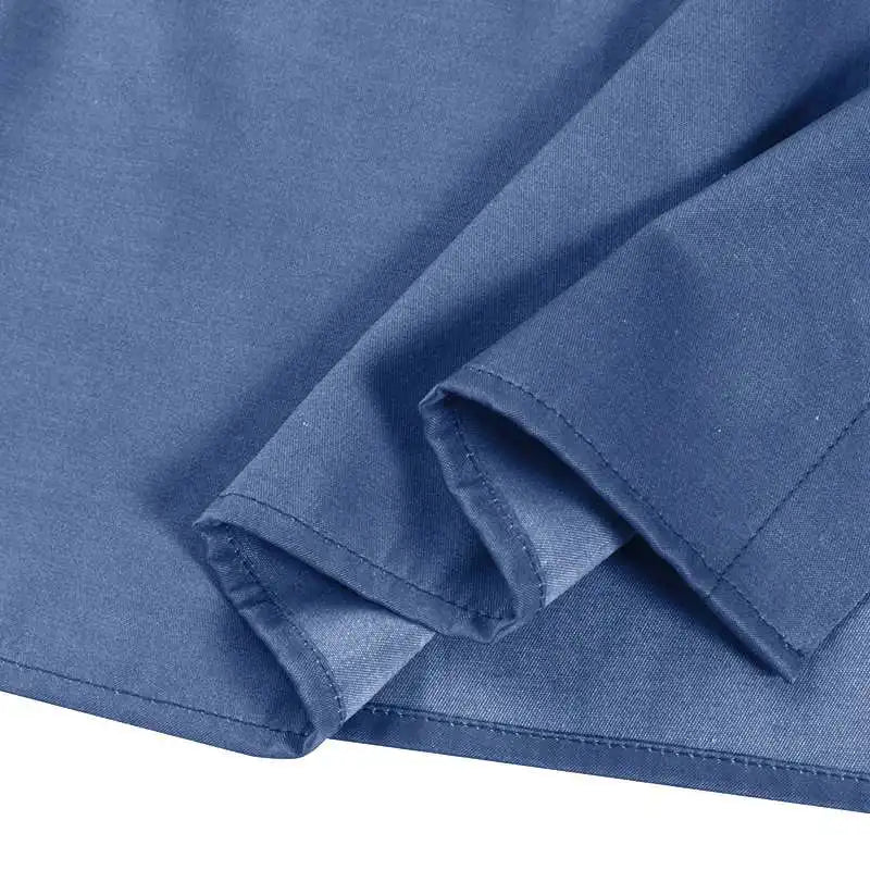 Elegant Maxi Denim Dress for Plus Sizes-Light Blue-S-State of Style