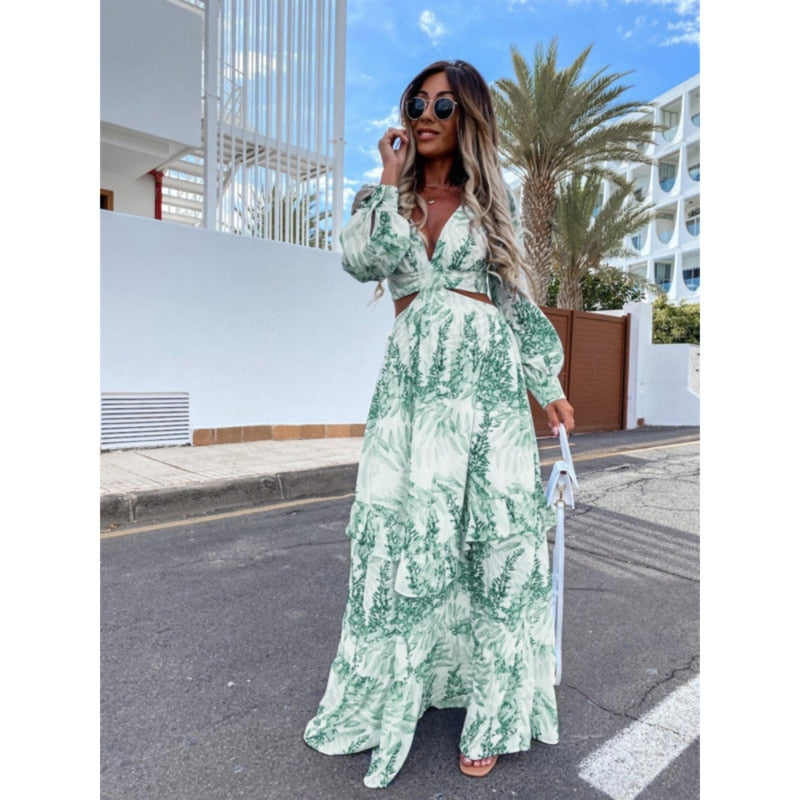 Elegant Maxi Dress | Comfortable & Stylish Women's Wear-Green-S-State of Style