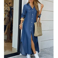 Elegant Maxi Dress | Street Style | Comfortable-Blue 2-S-State of Style