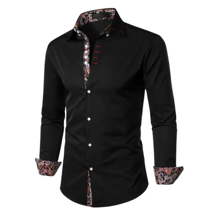 Elegant party shirt for men – Matteo-Black-S-State of Style