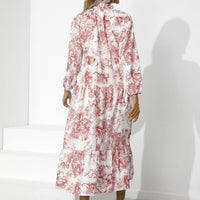 Elegant Pleated Dress | Comfortable & Stylish-Red-S-State of Style