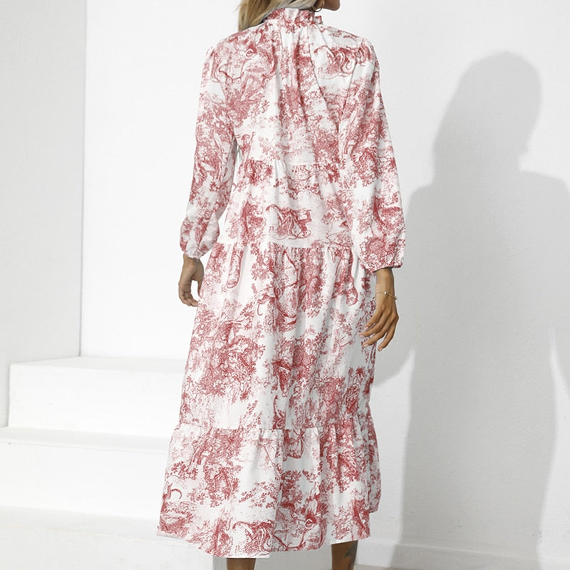 Elegant Pleated Dress | Comfortable & Stylish-Red-S-State of Style