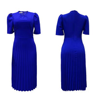 Elegant Pleated Plus Size Dress – Timeless Style with a Modern Silhouette-Red-S-State of Style