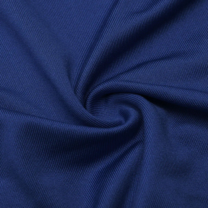 Elegant Plus-Size Dress with Split Skirt-Blue-M-State of Style
