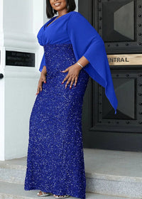 Elegant Plus-Size Midi Dress for Banquets-Khaki-L-State of Style