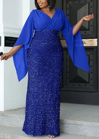 Elegant Plus-Size Midi Dress for Banquets-Khaki-L-State of Style