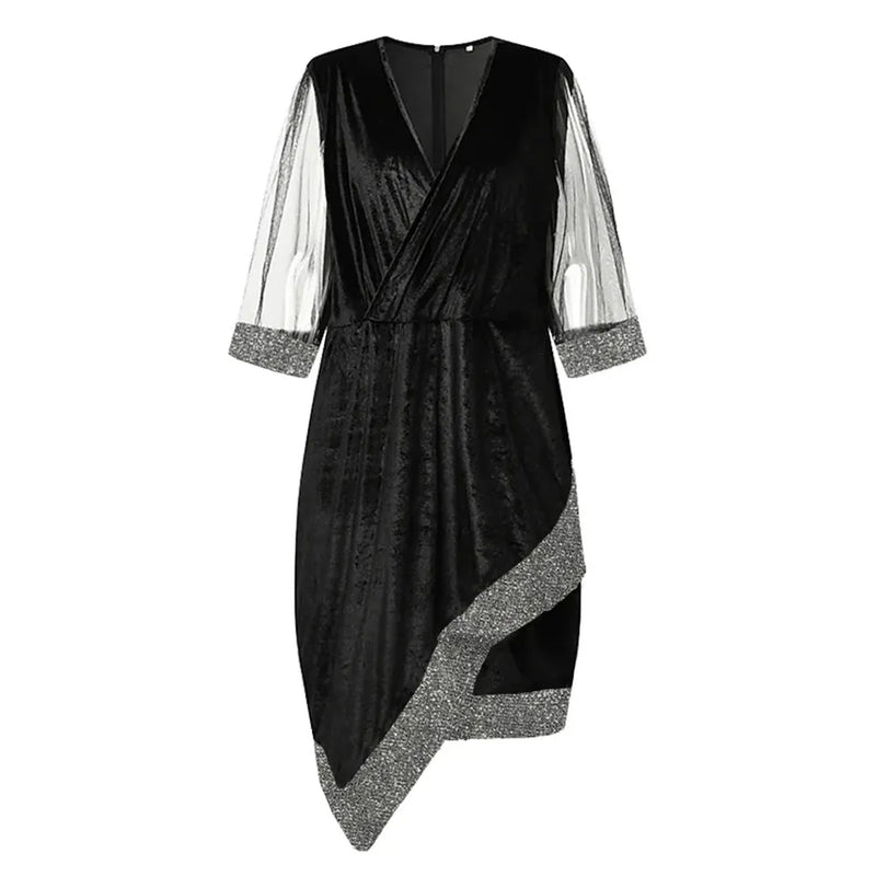 Elegant Plus-Size Party Dress-Green-L-State of Style