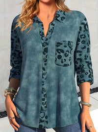 Elegant Plus-Size Spring Shirt for Fashion-Forward Women-Green-2XL-State of Style