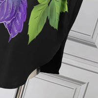 Elegant Plus Size Summer Dress with Batwing Sleeves & Floral Print-Rose-2XL-State of Style