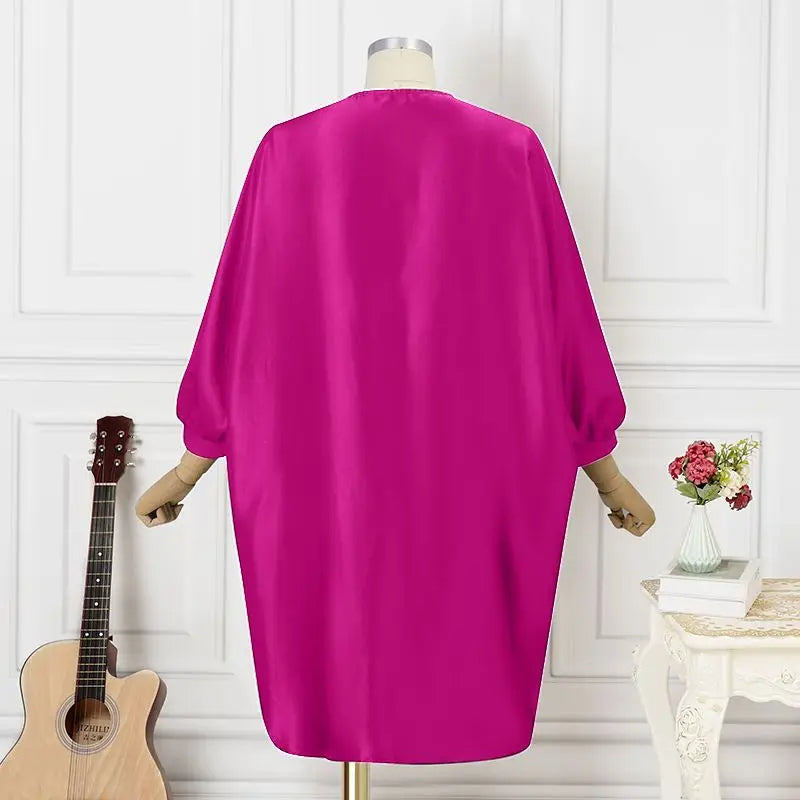 Elegant Plus Size Summer Dress with Batwing Sleeves & Floral Print-Rose-2XL-State of Style
