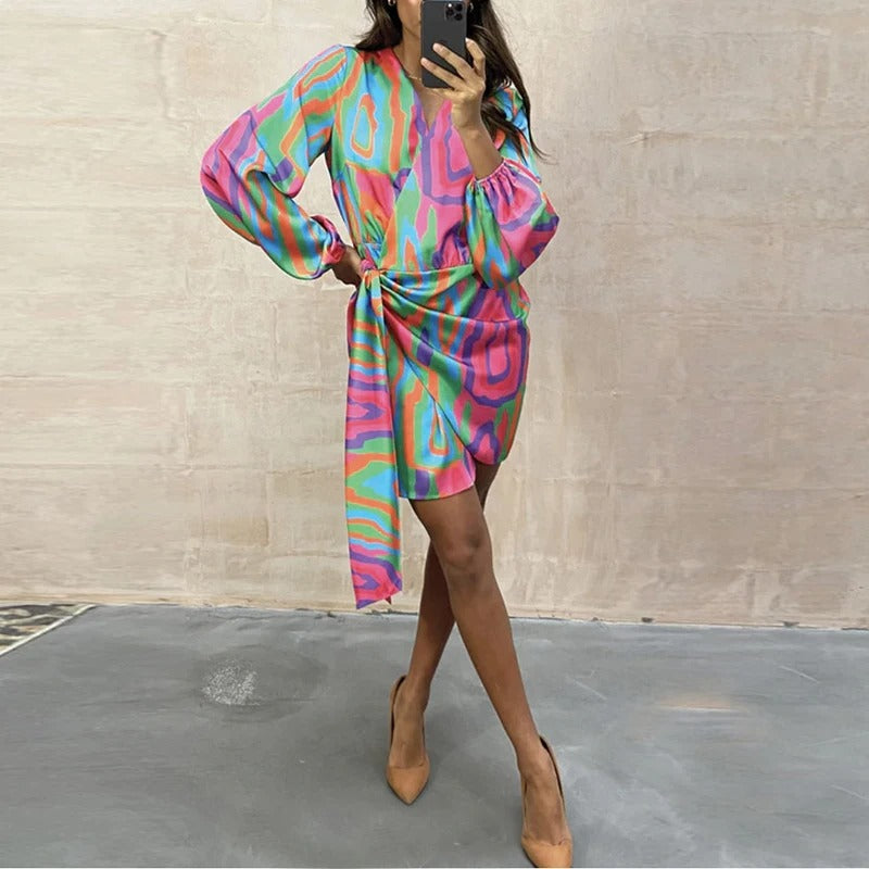 Elegant Printed Summer Dress – Elodie-S-State of Style