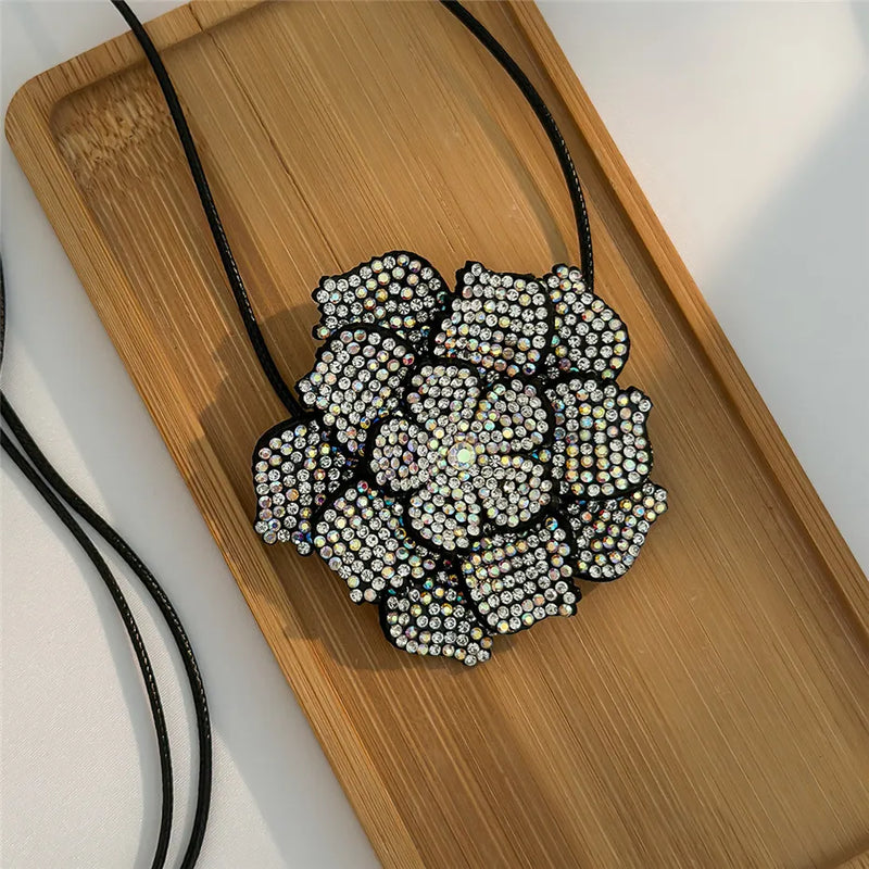 Elegant Rhinestone Rose Choker Necklace | Sophisticated Jewellery for Women-State of Style