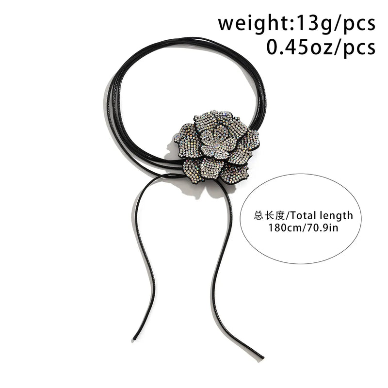 Elegant Rhinestone Rose Choker Necklace | Sophisticated Jewellery for Women-State of Style