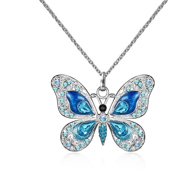 Elegant Sterling Silver Necklace | Women's Jewellery-Blue-State of Style