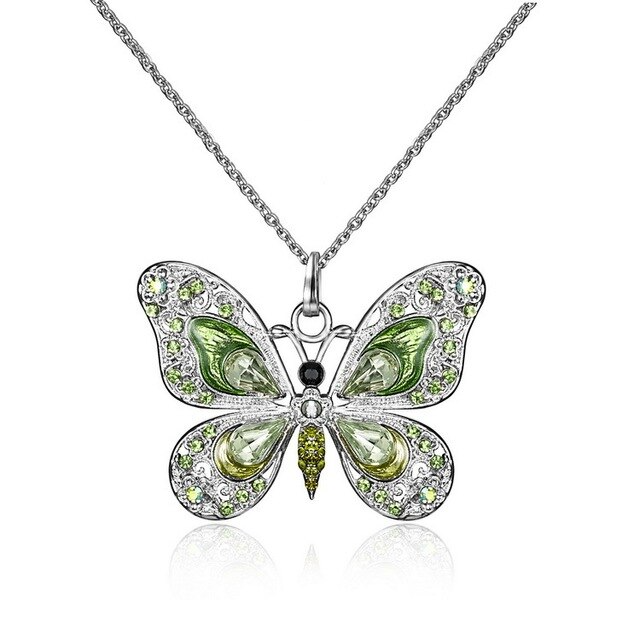 Elegant Sterling Silver Necklace | Women's Jewellery-Green-State of Style