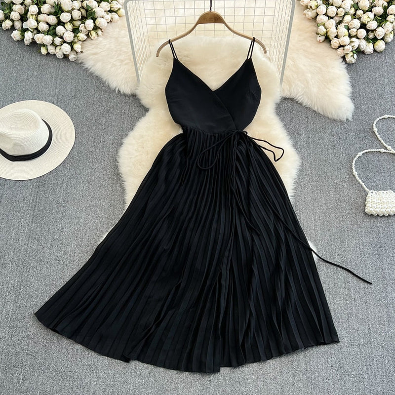 Elegant Summer Dress for Women-Black-S-State of Style