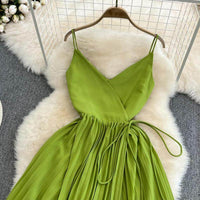 Elegant Summer Dress for Women-Green-S-State of Style