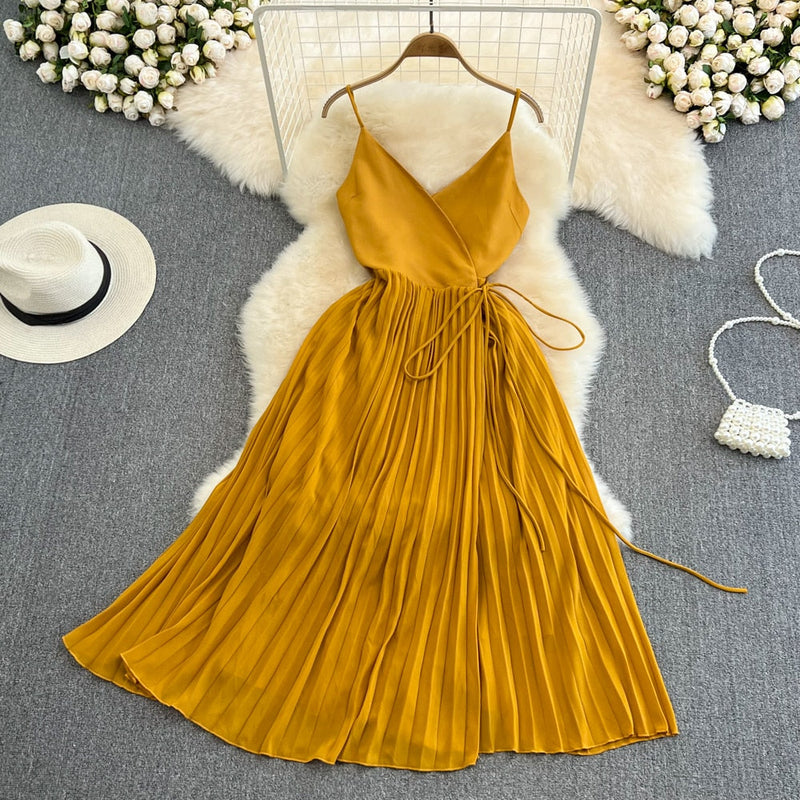 Elegant Summer Dress for Women-Orange-S-State of Style