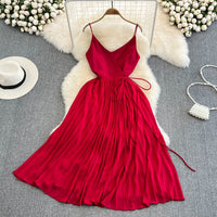 Elegant Summer Dress for Women-Red-S-State of Style