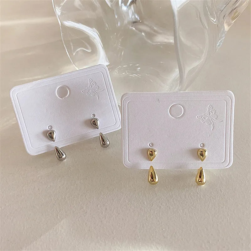 Elegant Teardrop Stud Earrings | Classic Women's Jewellery-GOLD-State of Style