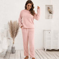 Elegant Top and Pants Lounge Set-Blue-S-State of Style