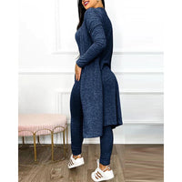 Elegant Two-Piece Jumpsuit | Fitted Leggings with Jacket-Wine Red-S-State of Style