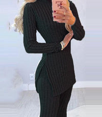 Elegant Two-Piece Set | Celine Ensemble-Black-S-State of Style