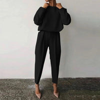 Elegant Two-Piece Set | Chic Women's Suit | Stylish and Comfortable-Black-S-State of Style