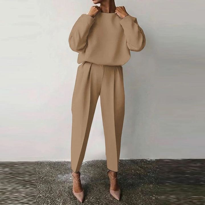 Elegant Two-Piece Set | Chic Women's Suit | Stylish and Comfortable-Coffee-S-State of Style